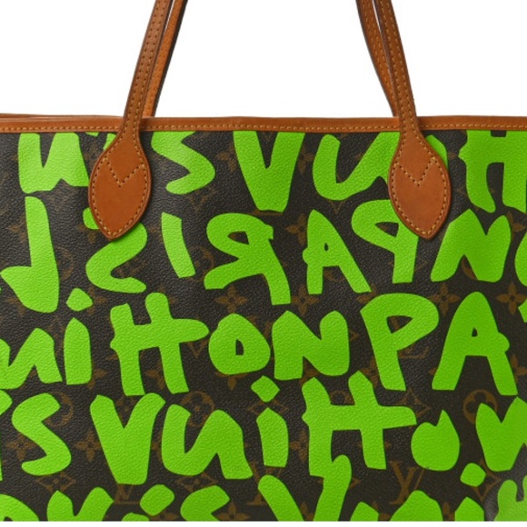 Louis Vuitton Green Grafitti GM Neverfull - Picture 6 of 10